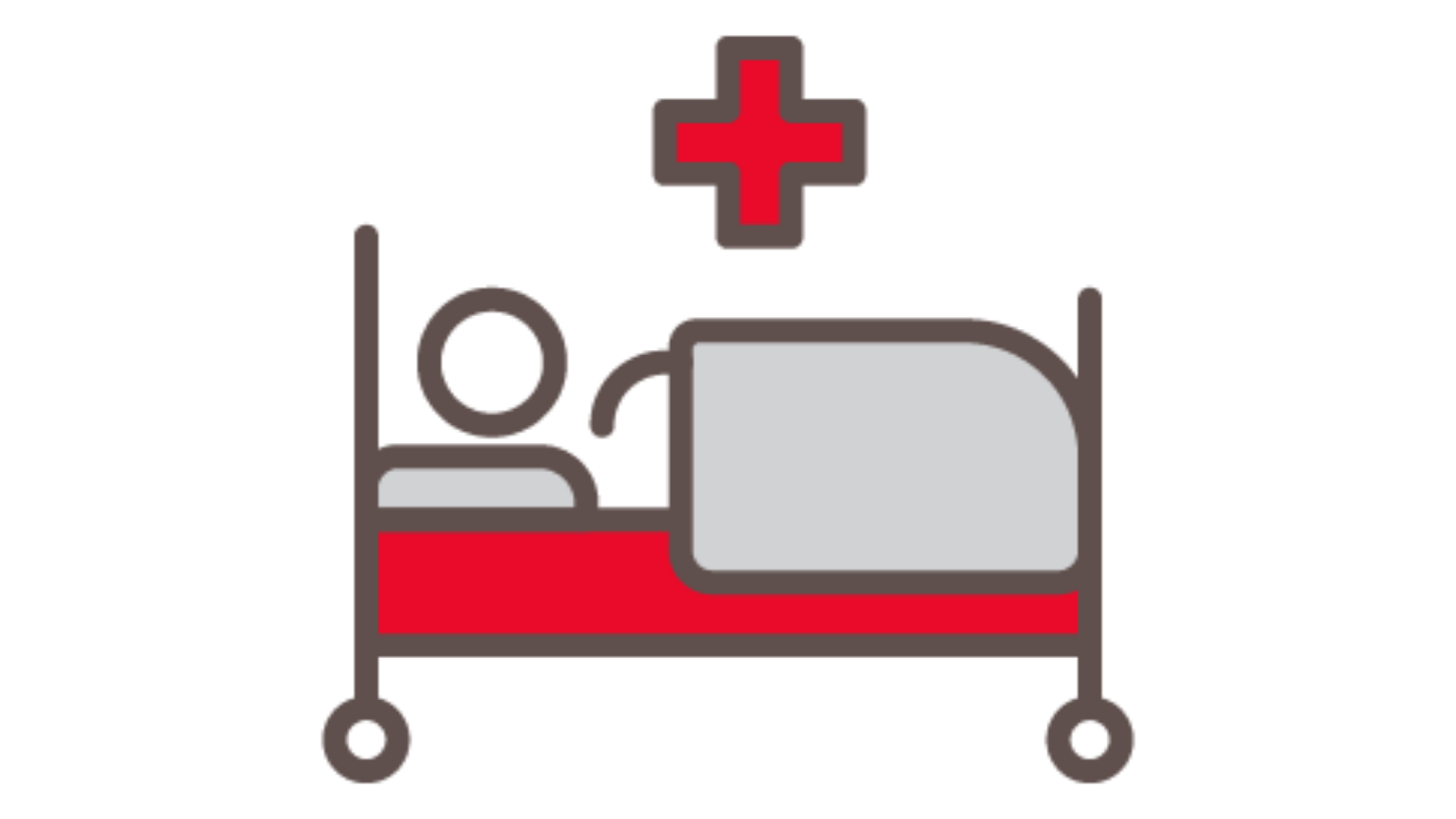 Patient in hospital bed icon