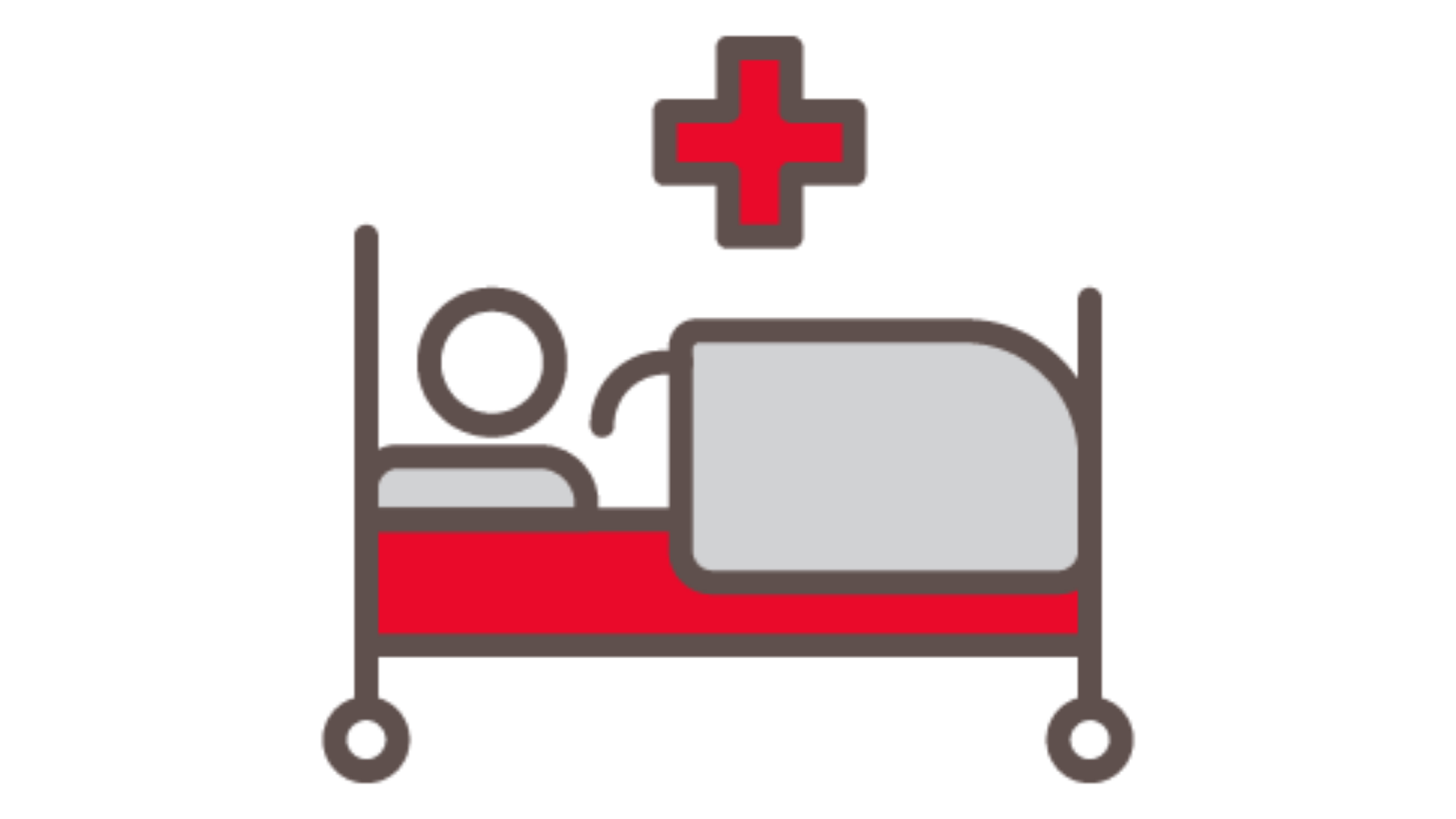 Patient in hospital bed icon