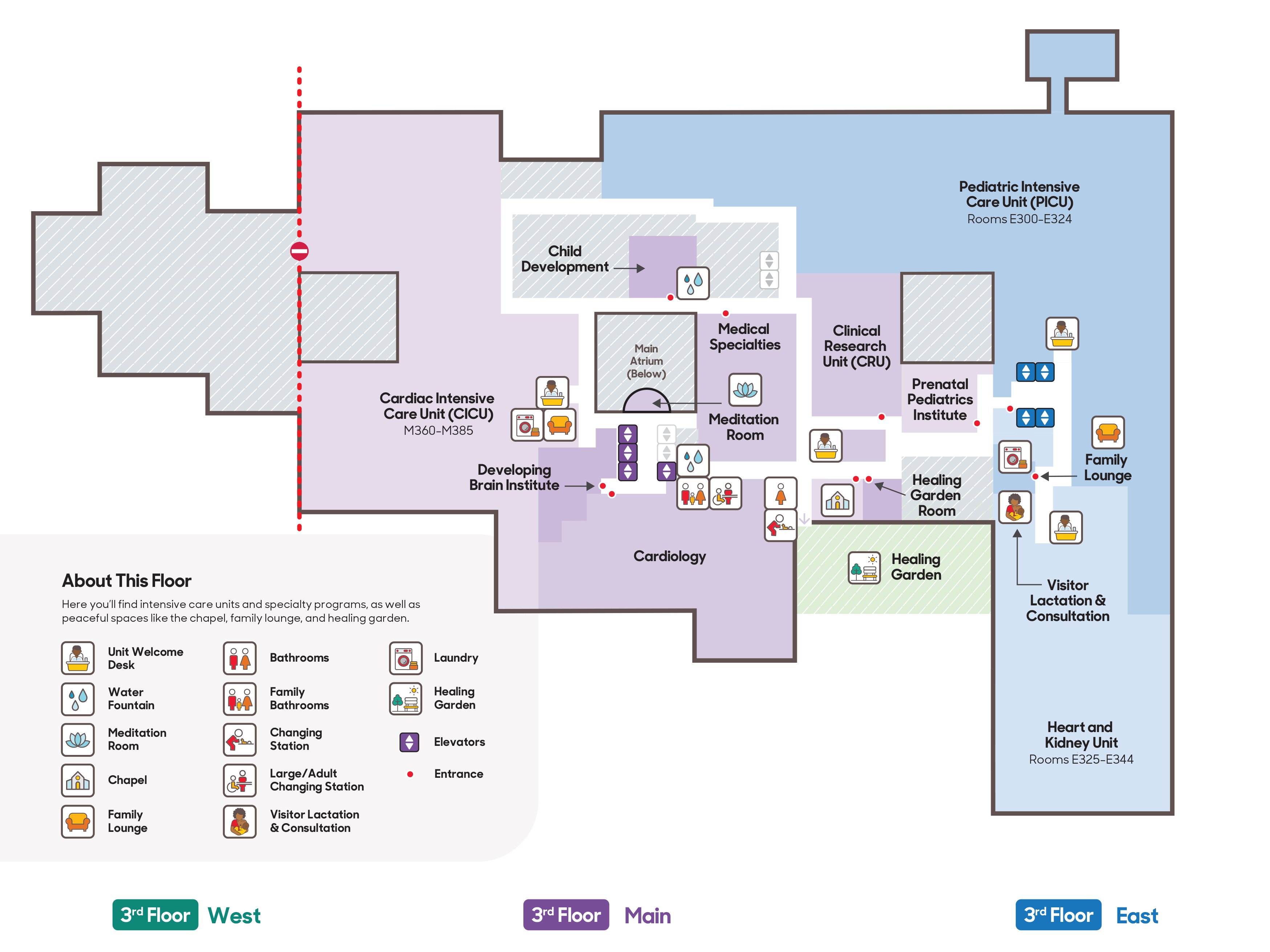 Map of main hospital level 3