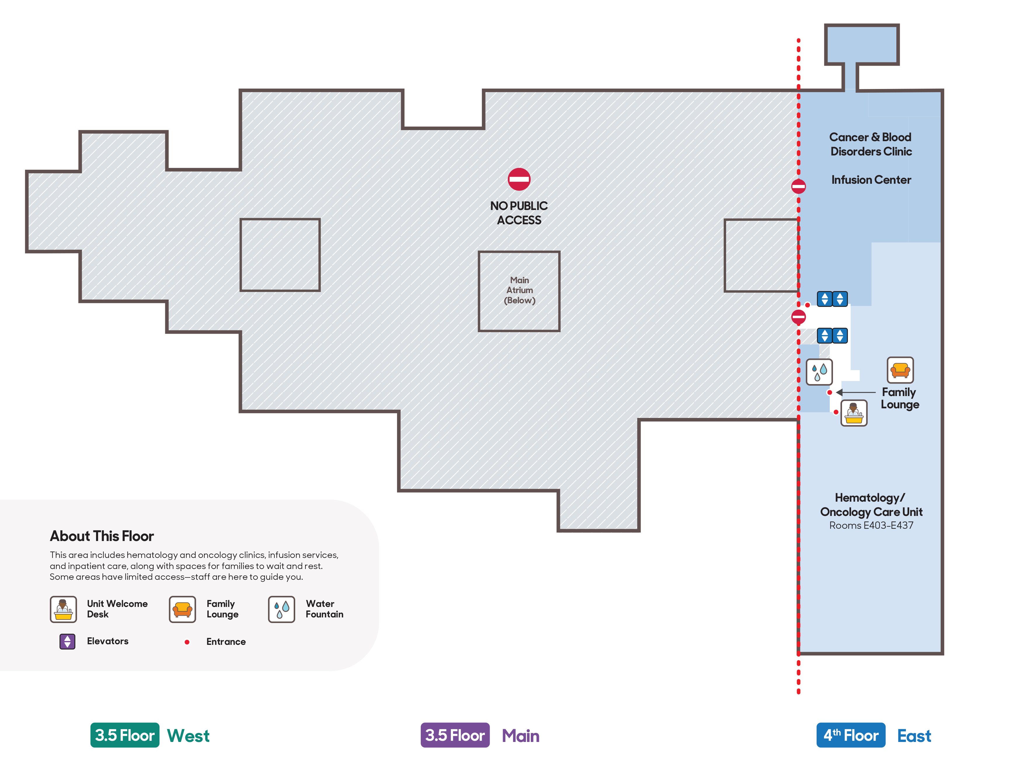 Map of main hospital level 3.5