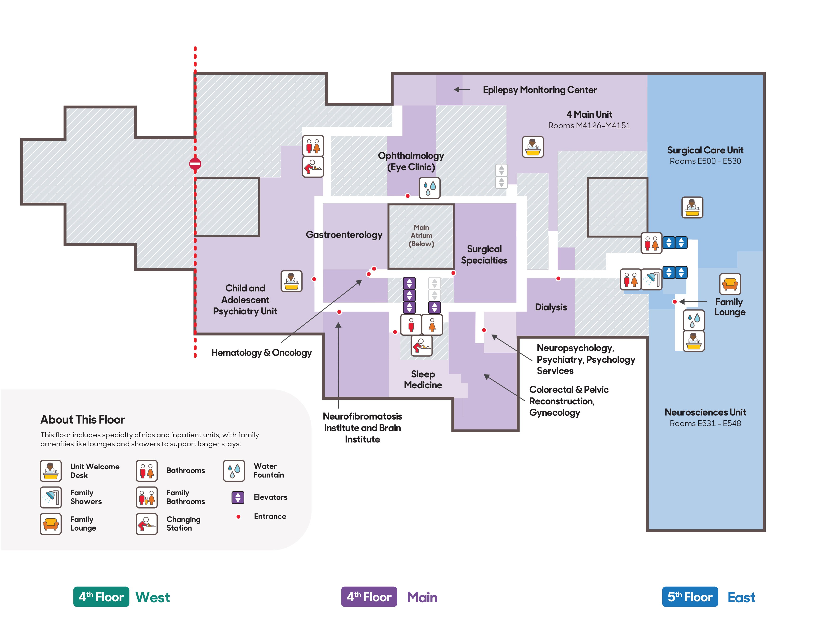 Map of main hospital level 4