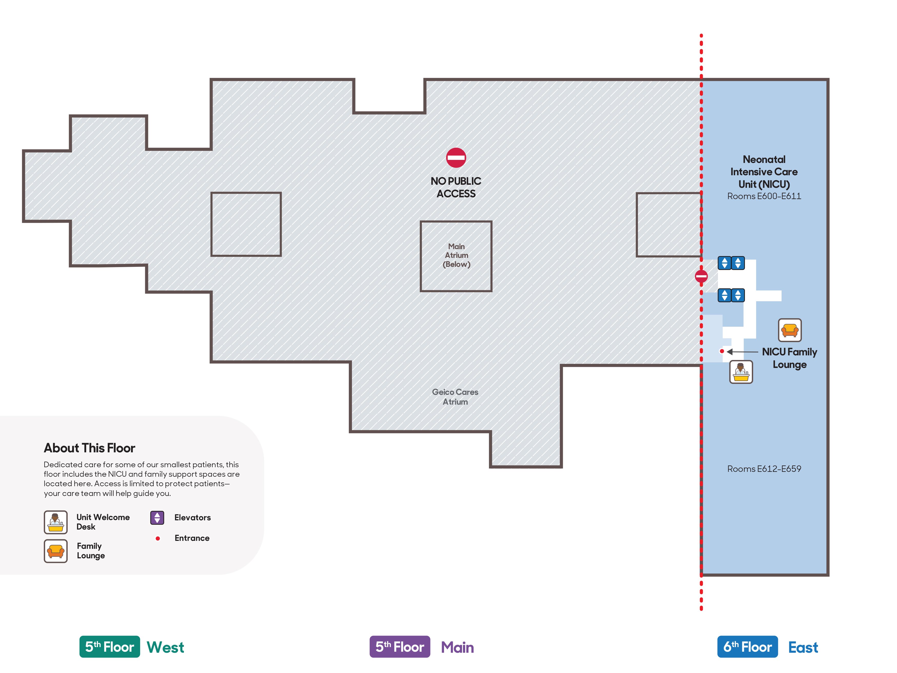Map of main hospital level 5