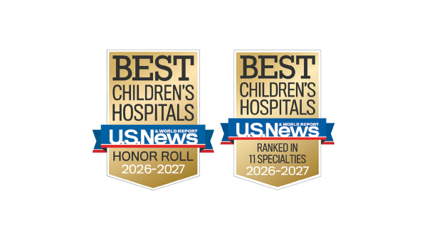 U.S. News & World Report - Best Children's Hospitals: Awards 2026-2027 badge