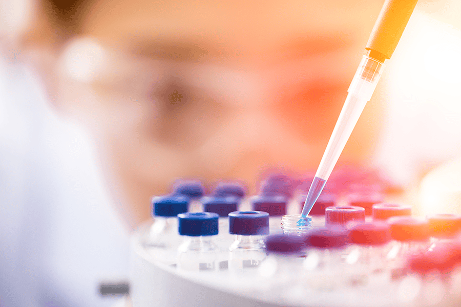 Chemist working in lab