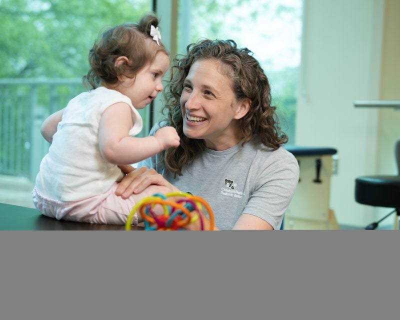 Young patient with therapist