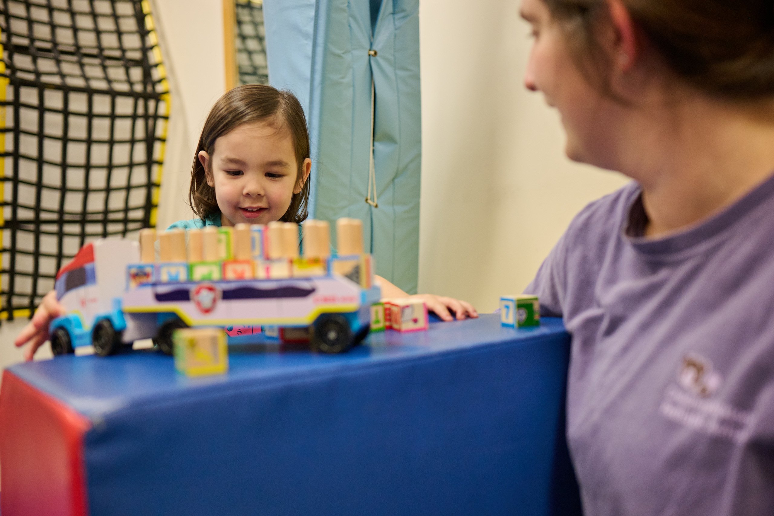 Young patient in occupational therapy
