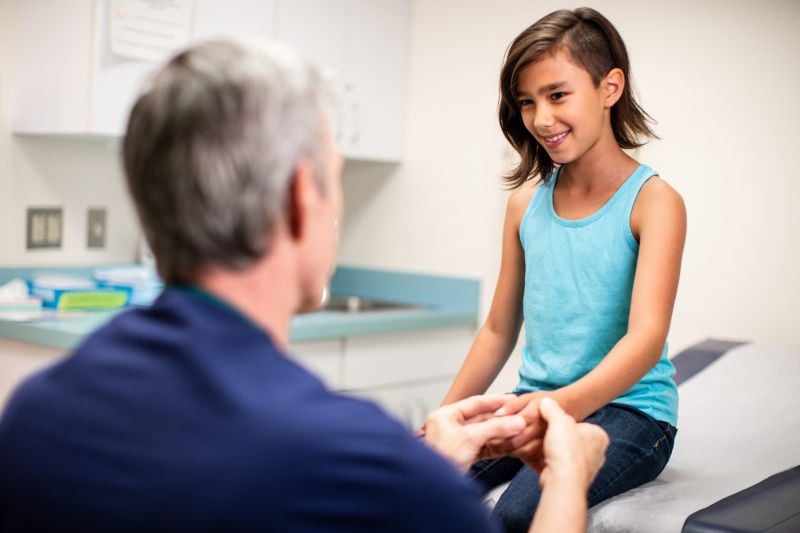 Patient with doctor