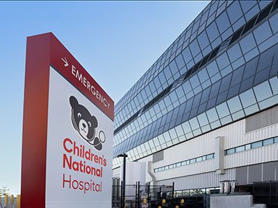 Children's National emergency department sign