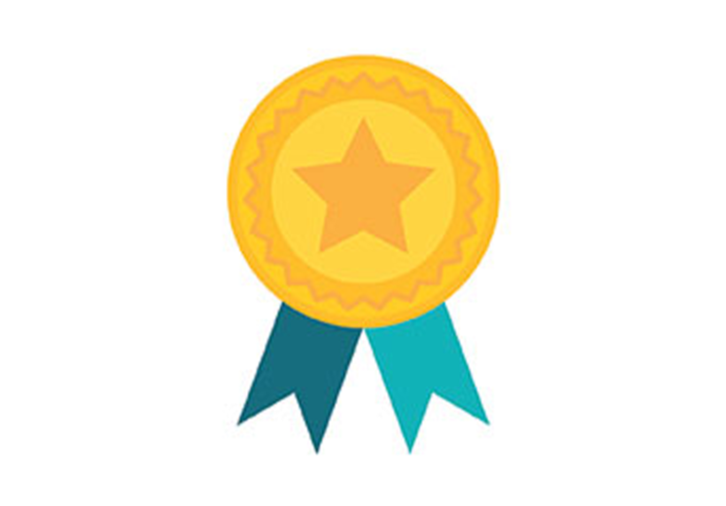 vector image of a gold medal