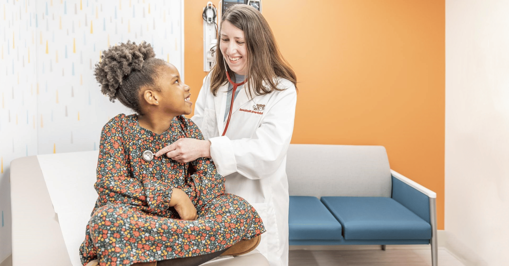 Provider interacting with a patient