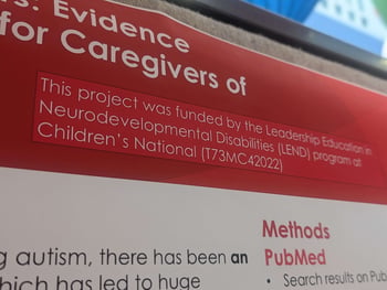 Poster from a LEND Program-sponsored project.