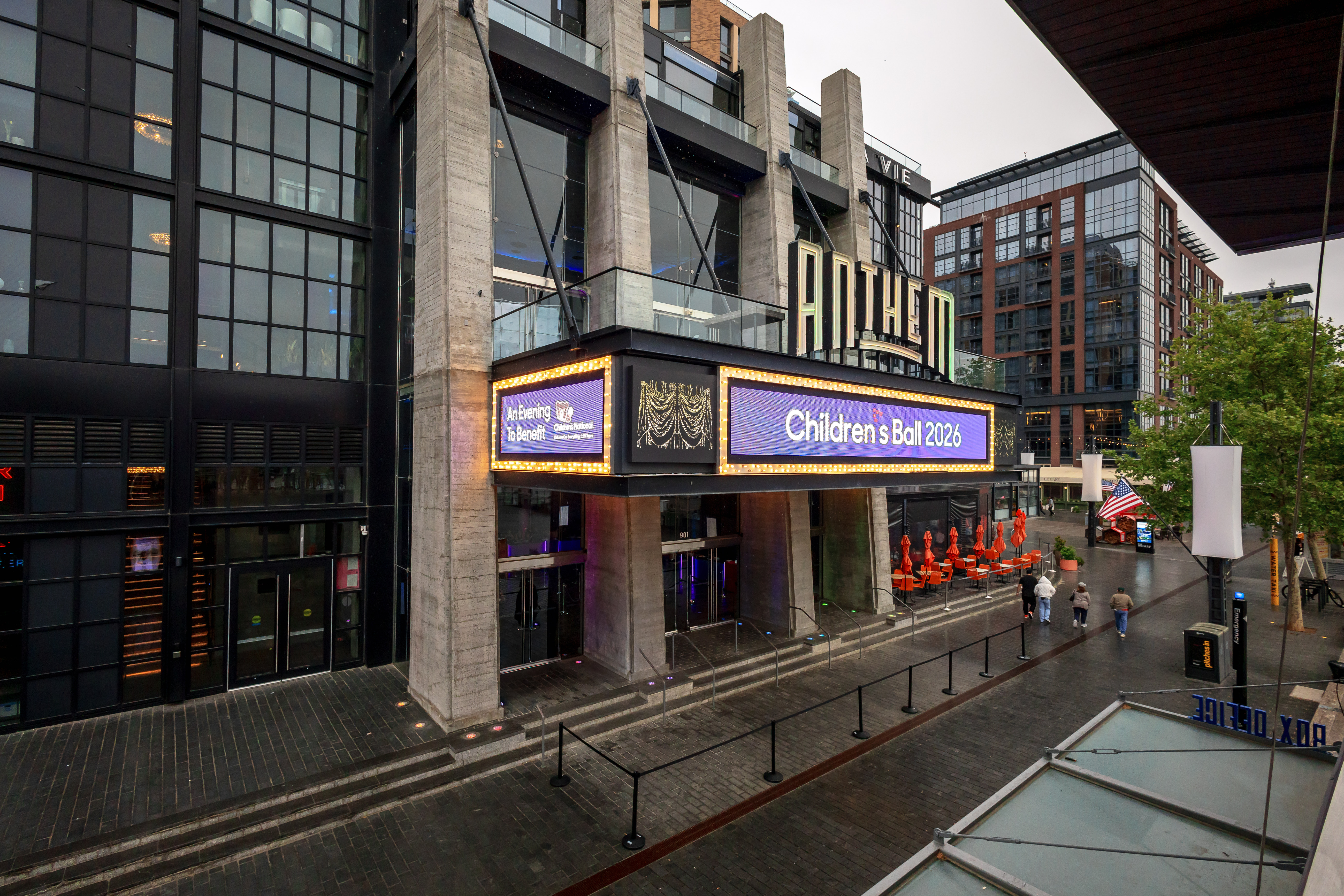 The exterior of the Anthem venue featuring Children's Ball 2026 on the marquee.