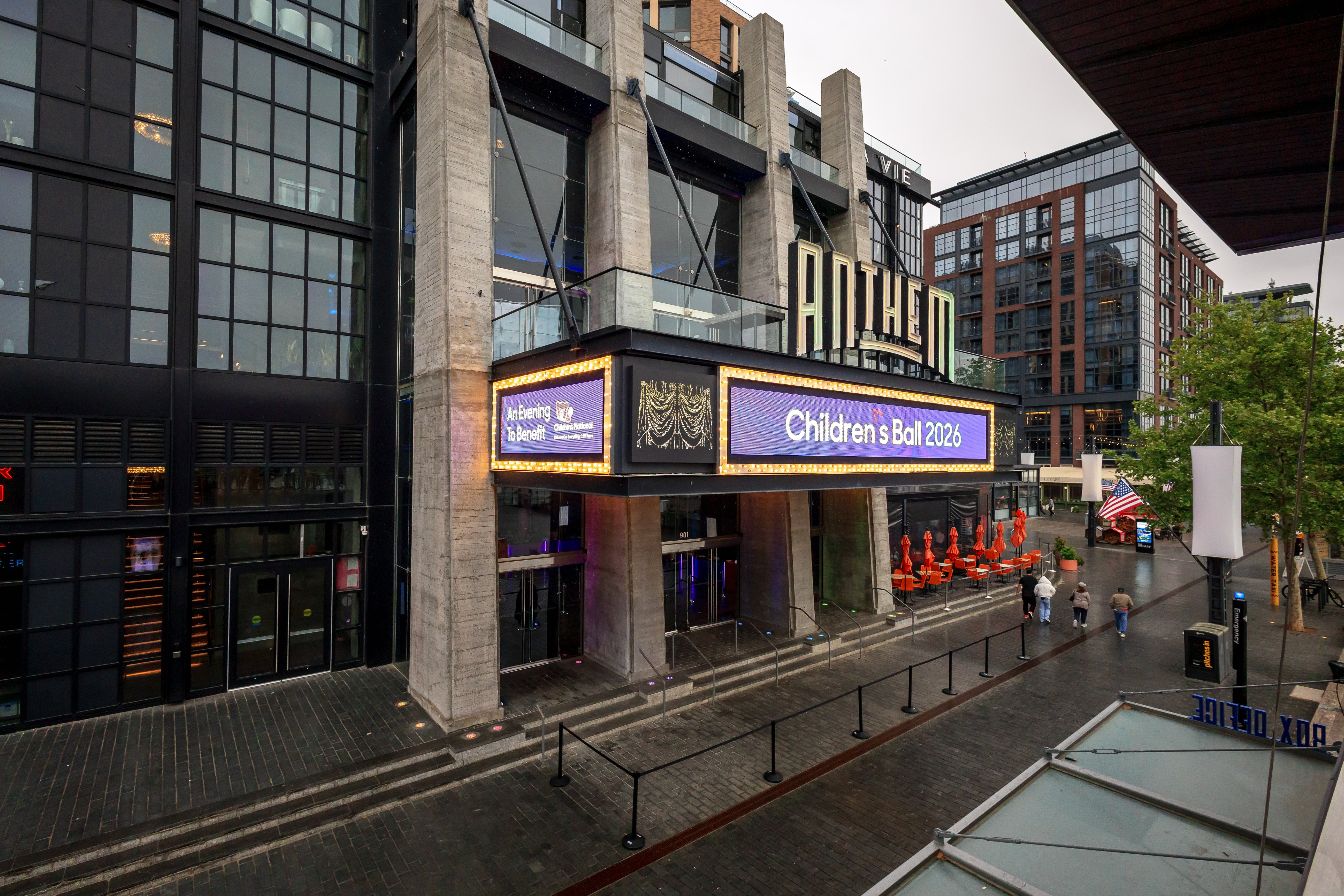 The exterior of the Anthem venue featuring Children's Ball 2026 on the marquee.