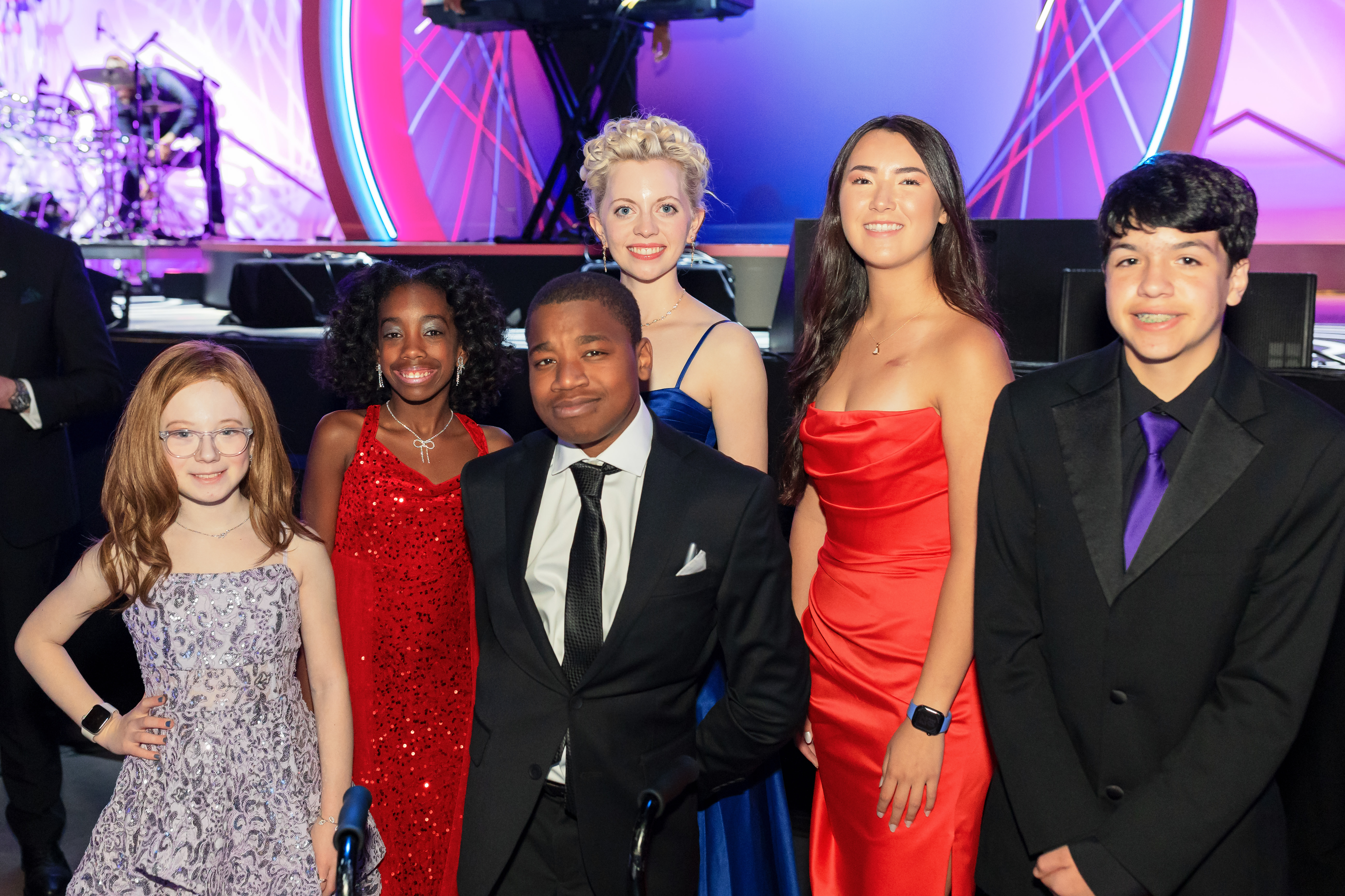 Patient ambassadors stand together at the Children's Ball 2026.