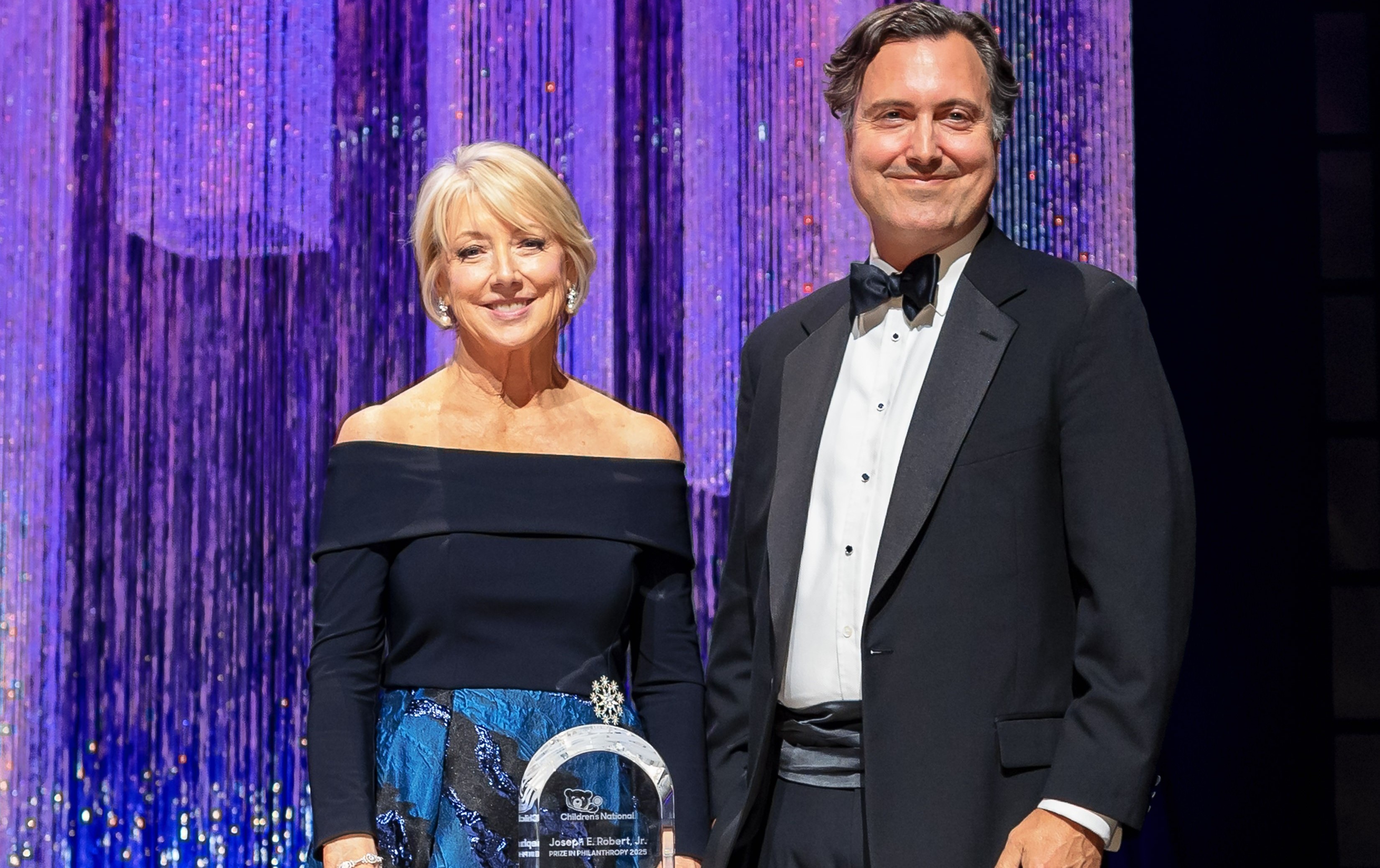 The Joseph E. Robert, Jr., Prize in Philanthropy was awarded to The Gerard B. Lambert Foundation for their transformational support funding The Bunny Mellon Healing Garden and their Professorship in Psychology and Behavioral Health.