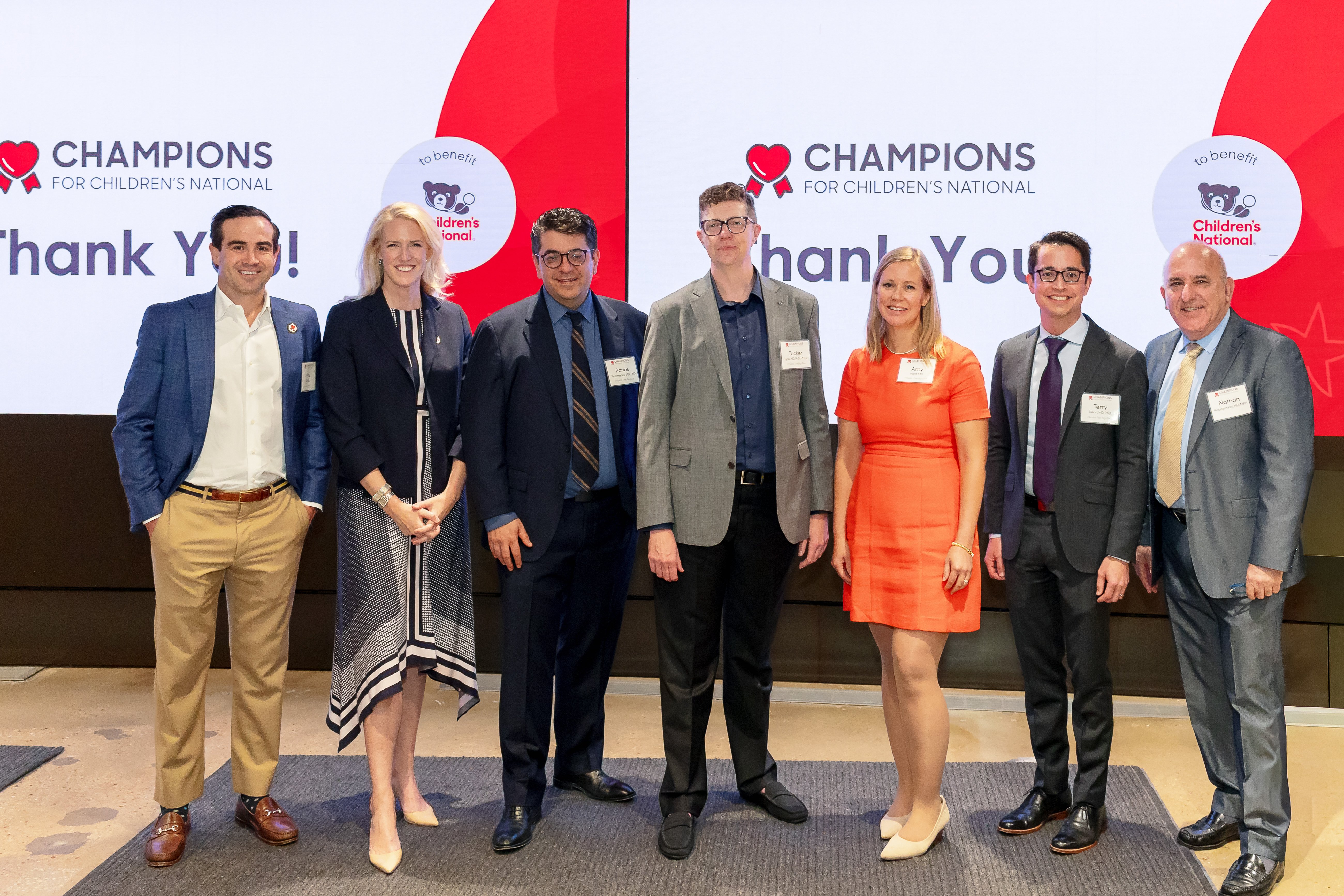 Grant recipients pose together at the Champions for Children's National inaugural Big Give event.