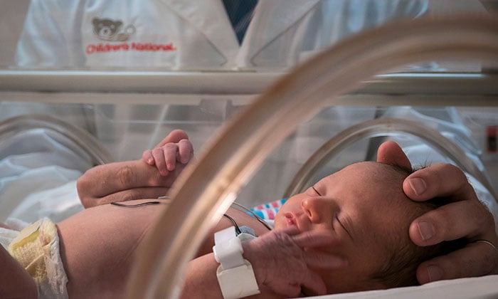 baby with doctor