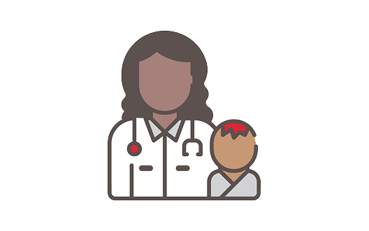 Icon of doctor and patient.