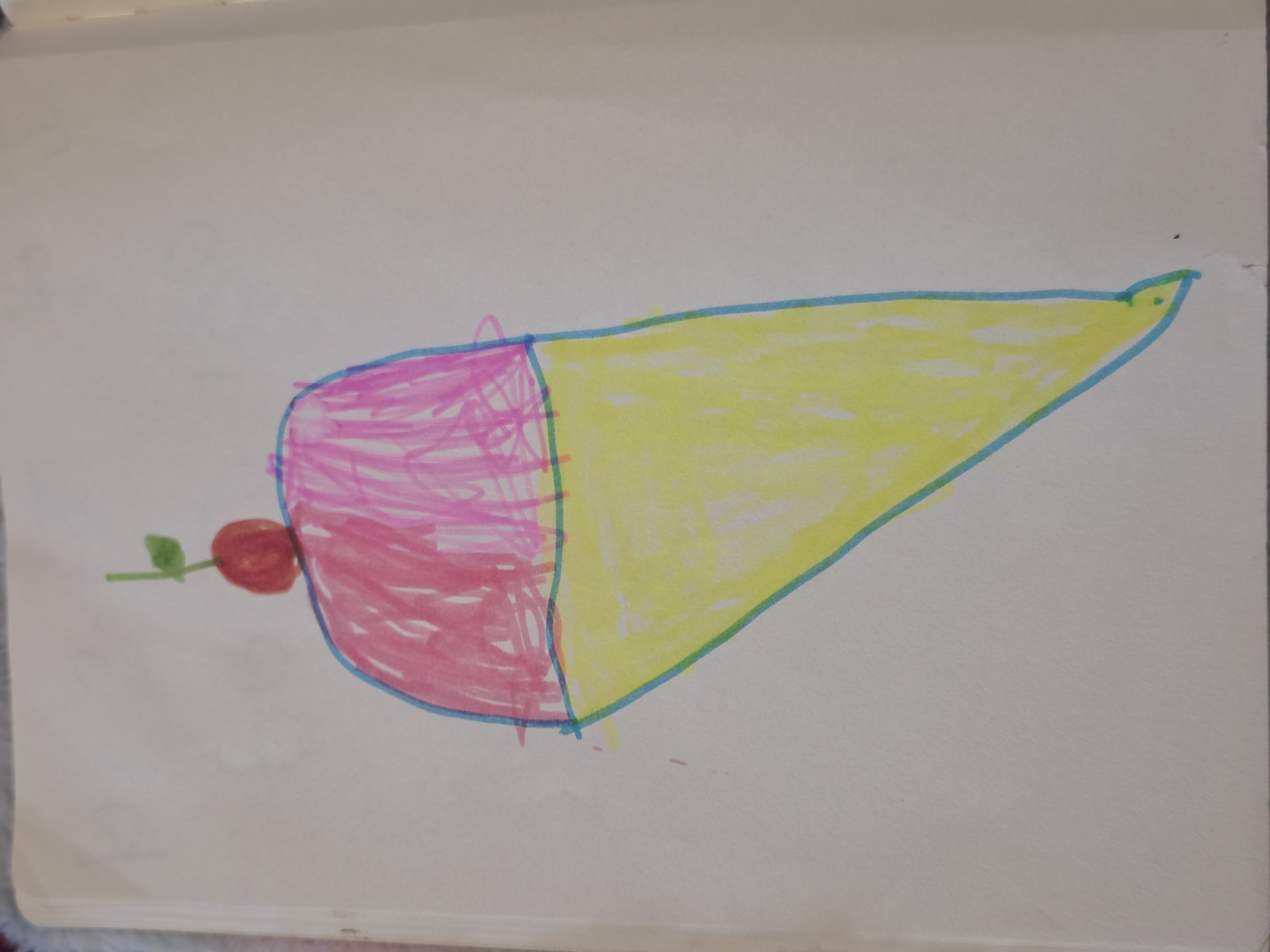 Patient Shivani ice cream artwork.