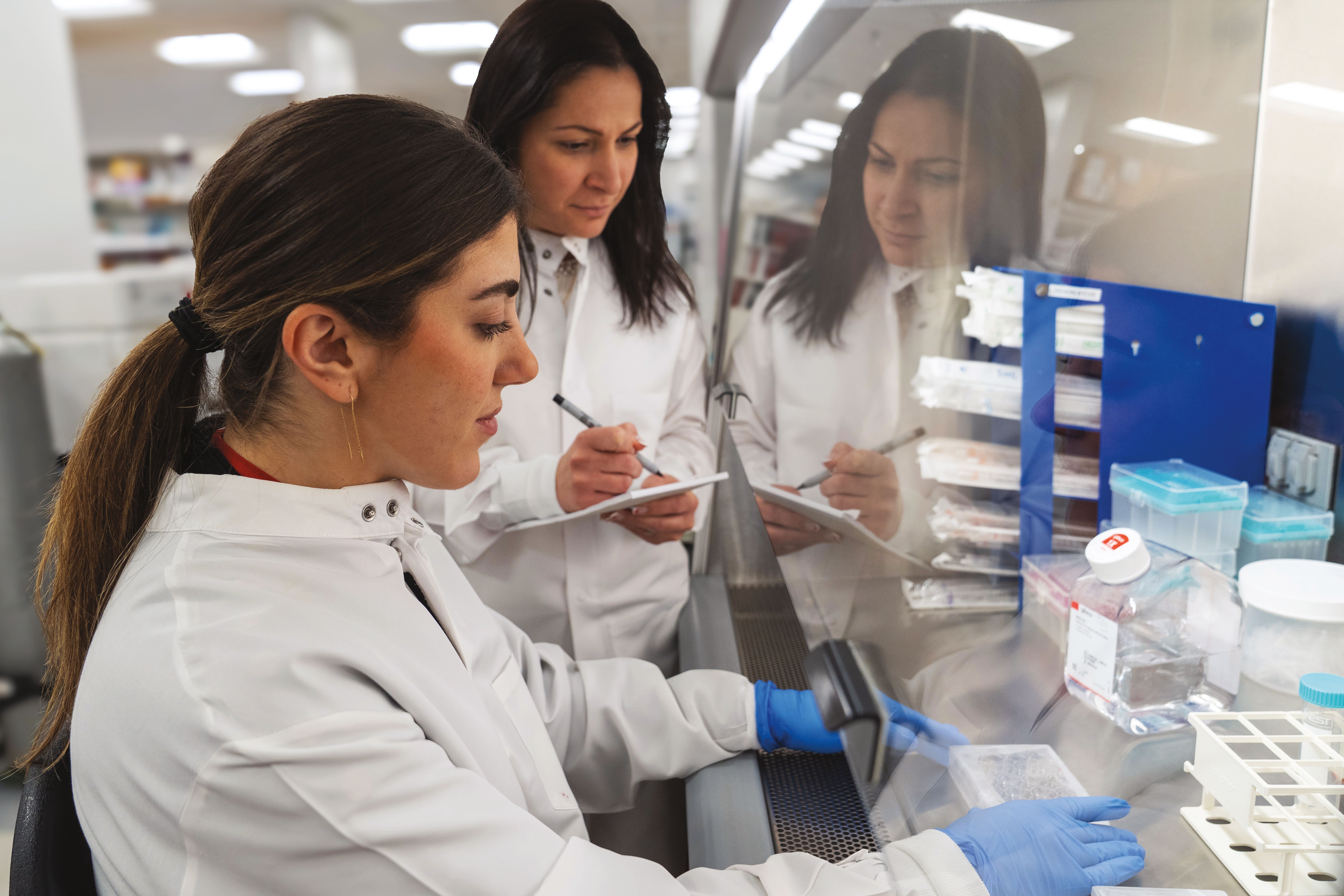 Dr. Dalia Haydar oversees the manufacture of T-cell products that target cancer.